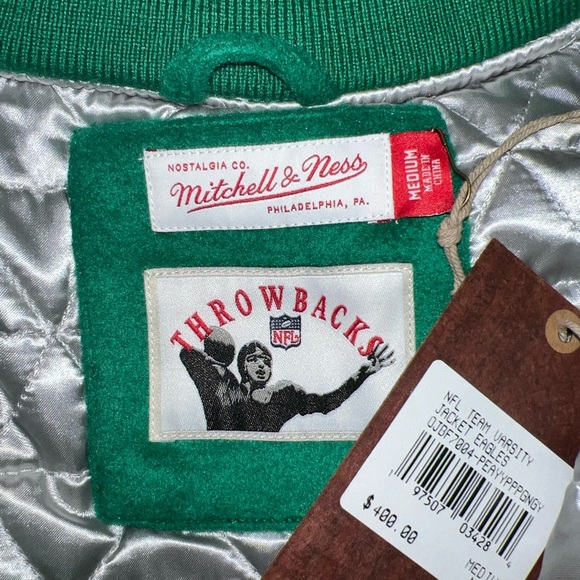 AUTHENTIC Mitchell & Ness Team Varsity Princess Diana Jacket Philadelphia Eagles - Picture 7 of 11